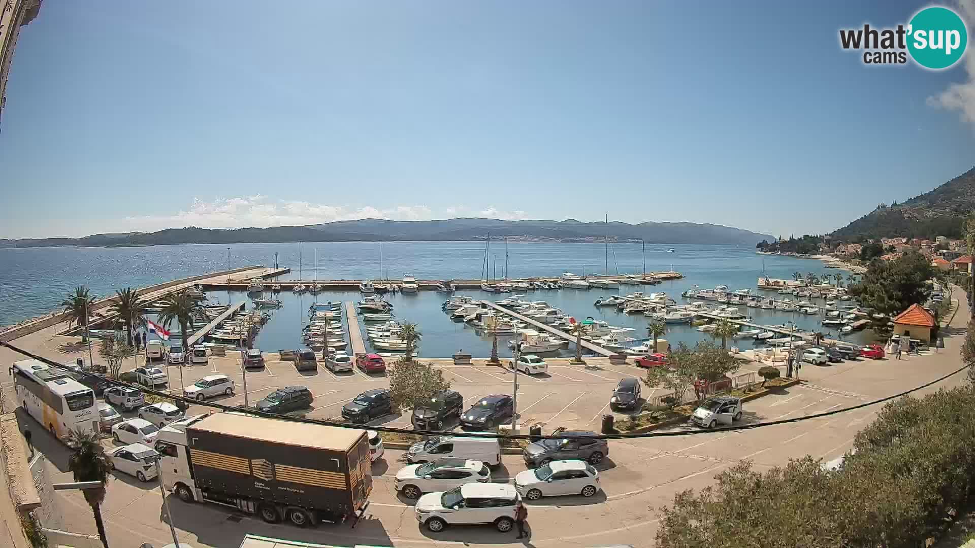 Webcam Orebić Riva – Ferry to Korčula Live