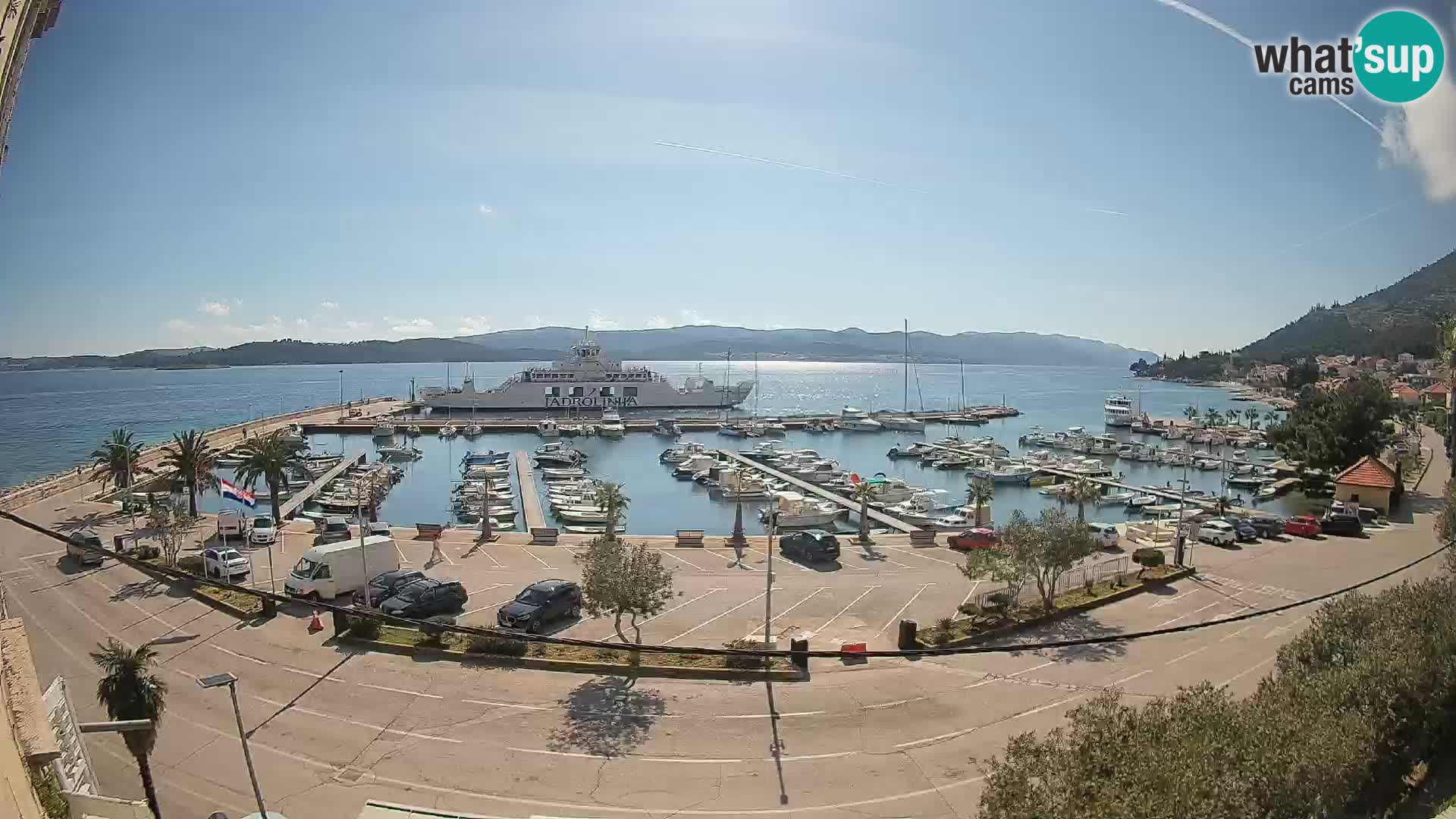 Webcam Orebić Riva – Ferry to Korčula Live