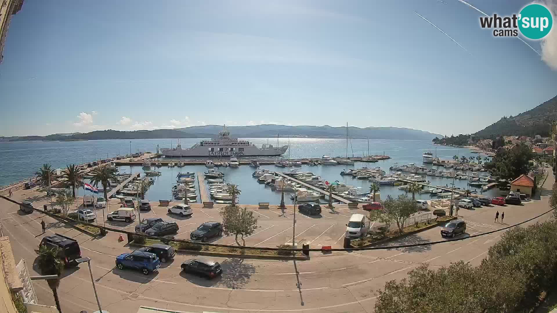 Webcam Orebić Riva – Ferry vers Korčula en direct