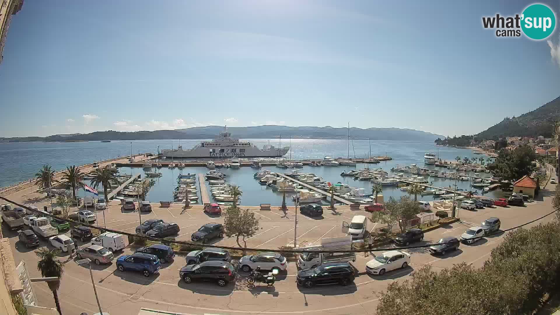 Web kamera Orebić Riva – Trajekt za Korčulu uživo