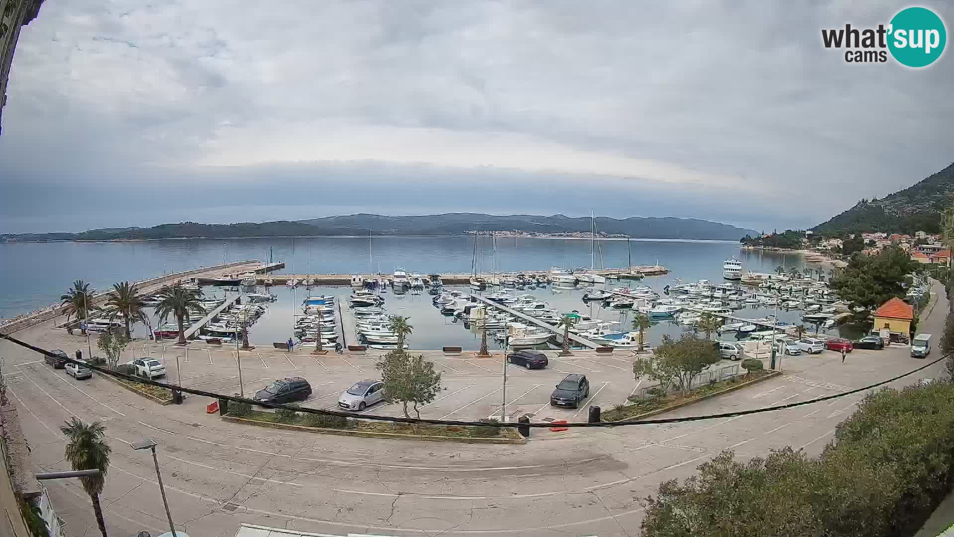 Webcam Orebić Uferpromenade – Fähre nach Korčula Live
