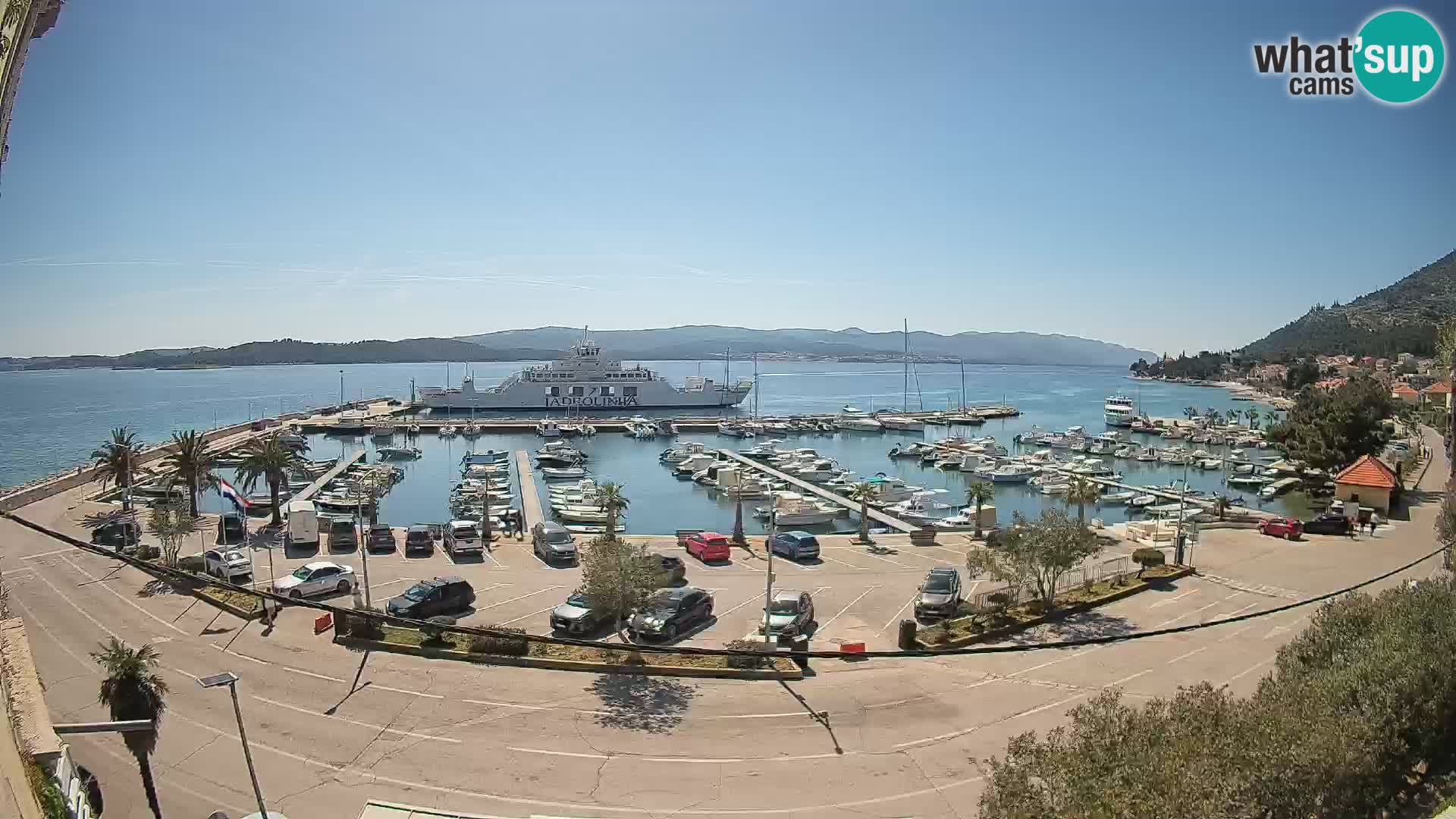Web kamera Orebić Riva – Trajekt za Korčulu uživo