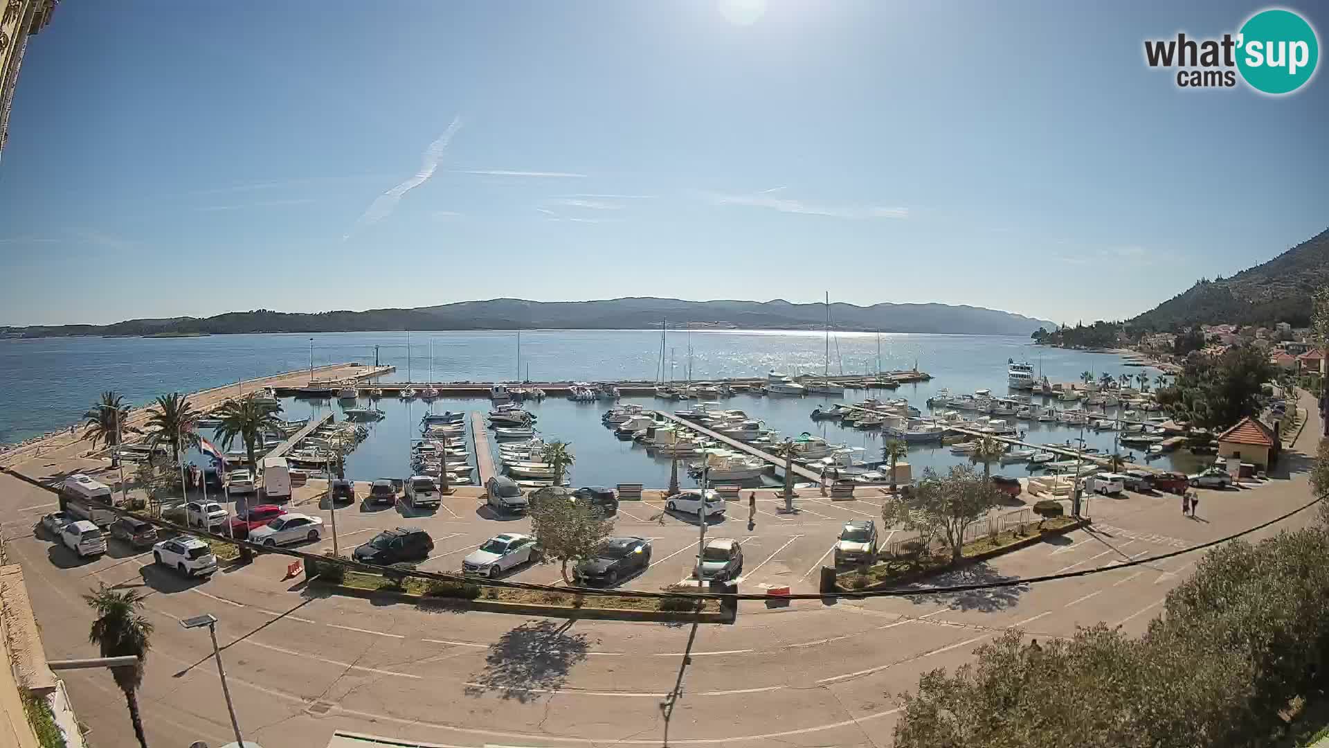 Webcam Orebić Uferpromenade – Fähre nach Korčula Live
