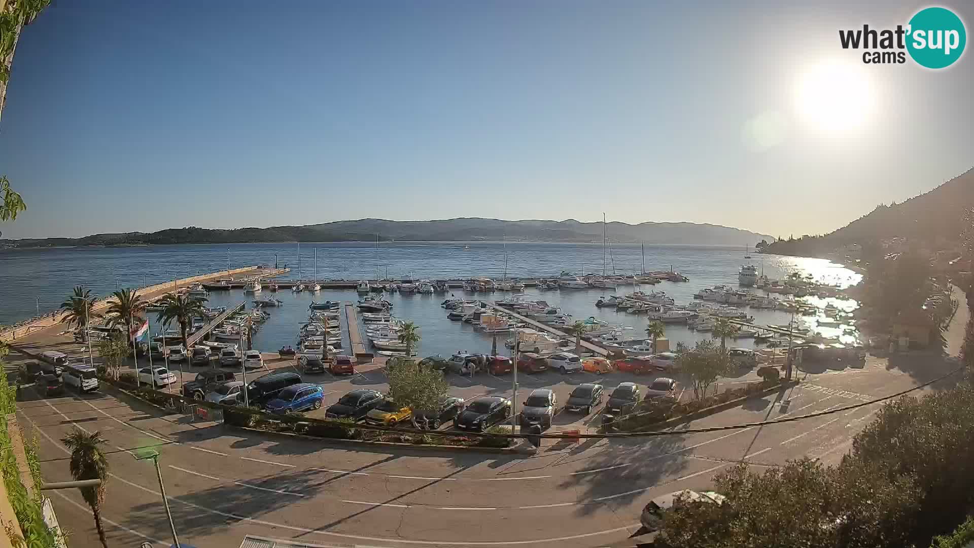 Webcam Orebić Riva – Ferry a Korčula en vivo