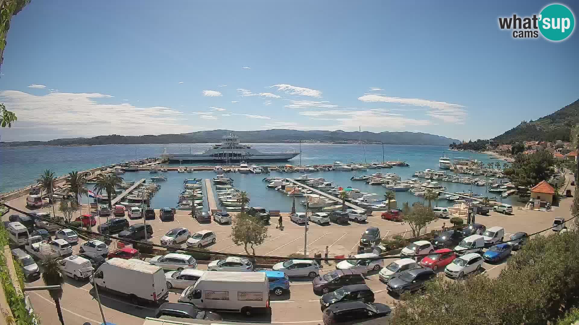 Webcam Orebić Riva – Ferry to Korčula Live