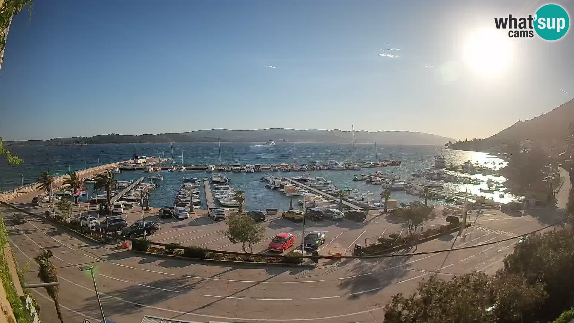 Webcam Orebić Uferpromenade – Fähre nach Korčula Live