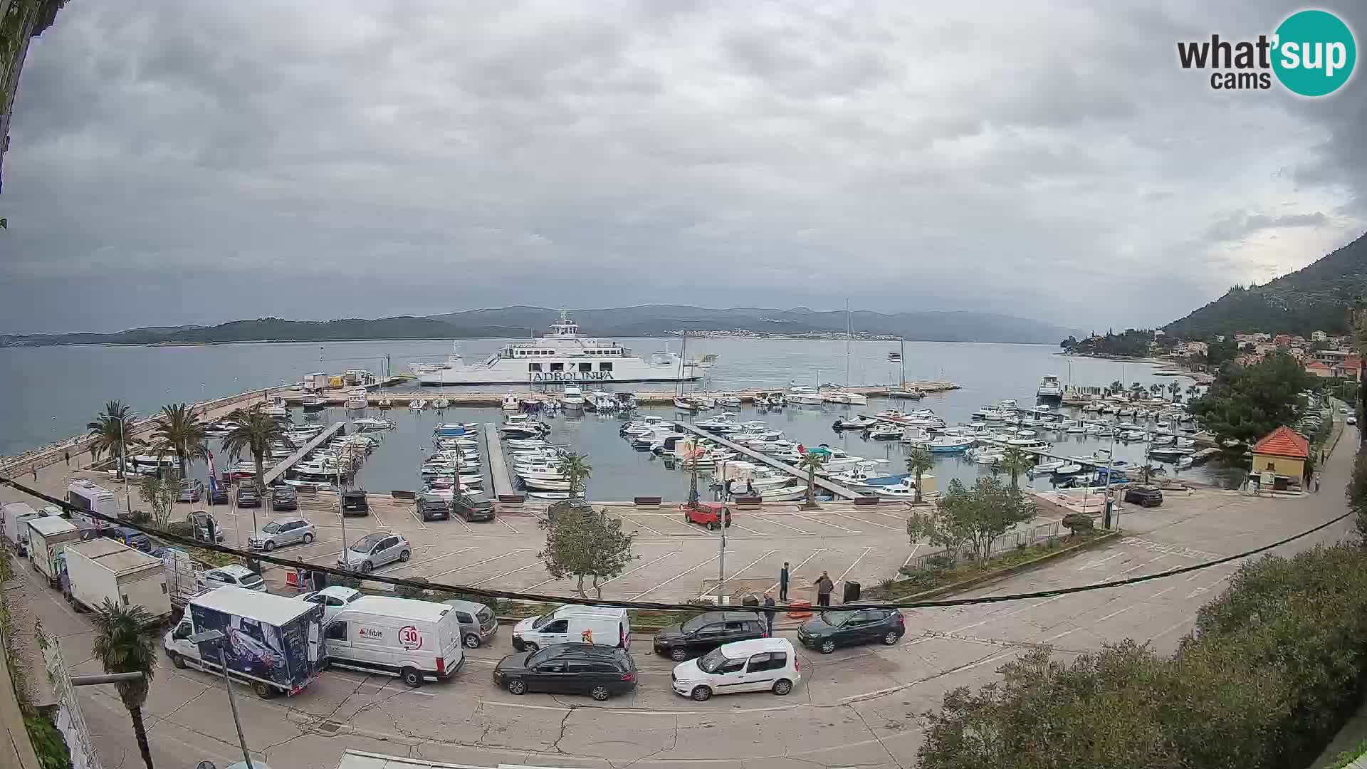 Webcam Orebić Riva – Ferry to Korčula Live