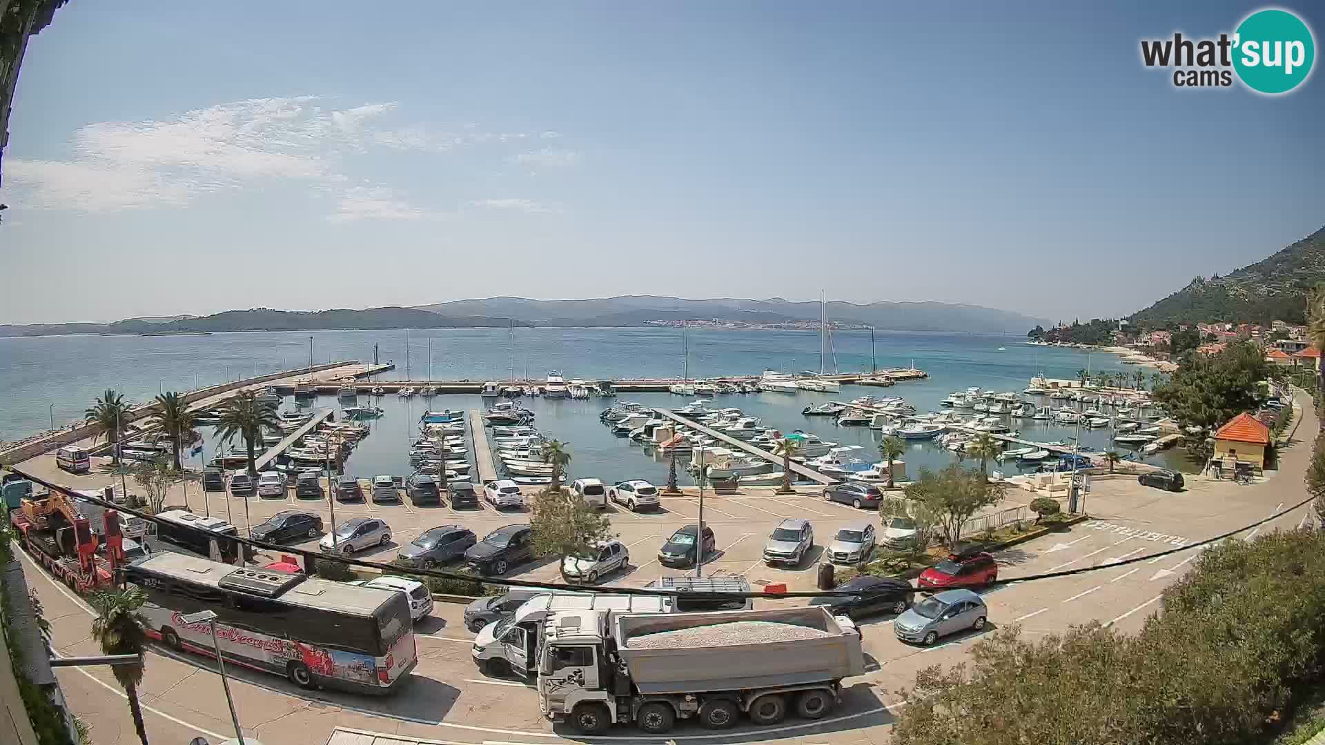Webcam Orebić Uferpromenade – Fähre nach Korčula Live