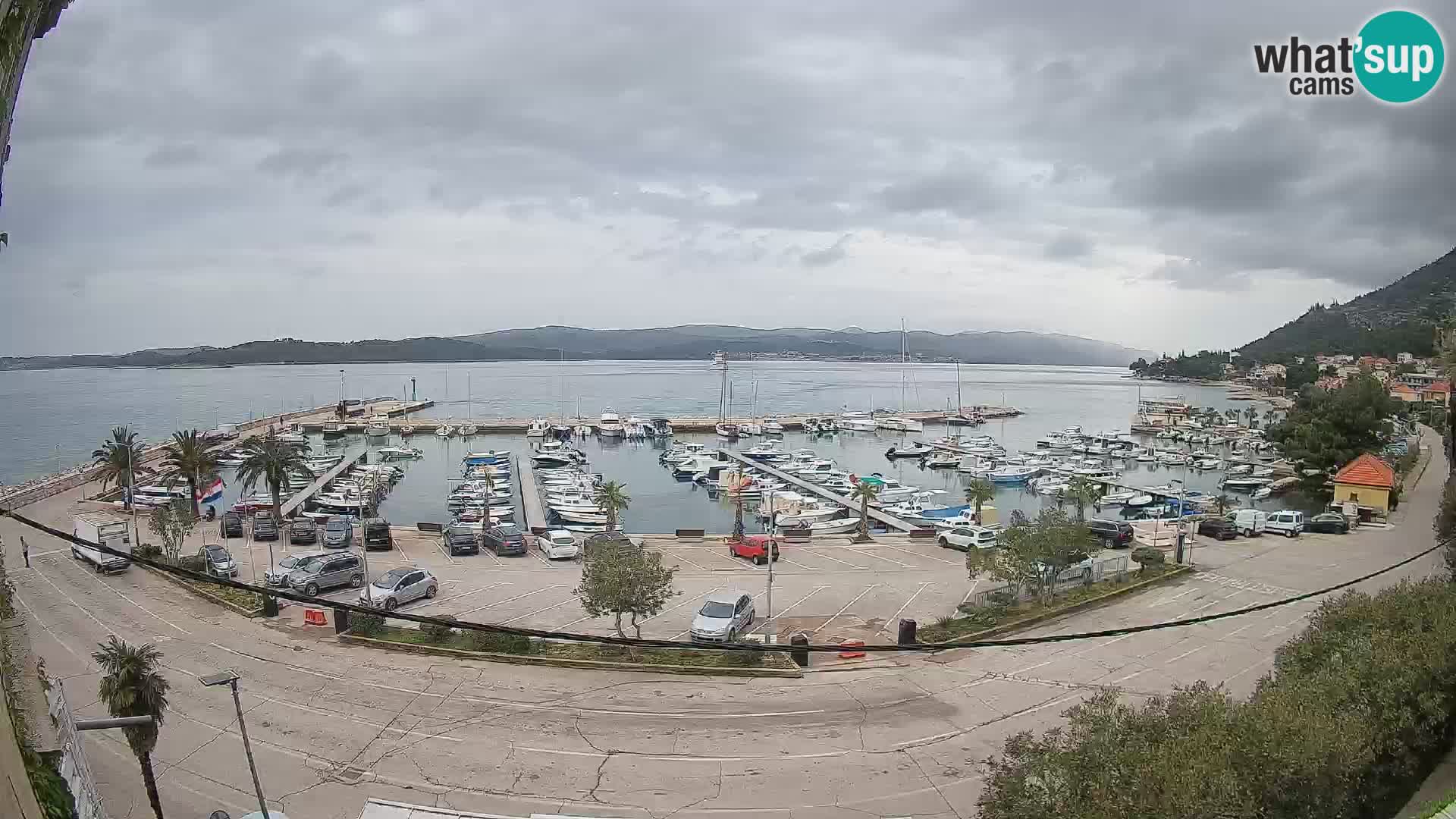 Spletna kamera Orebić Riva – Trajekt za Korčulo v živo