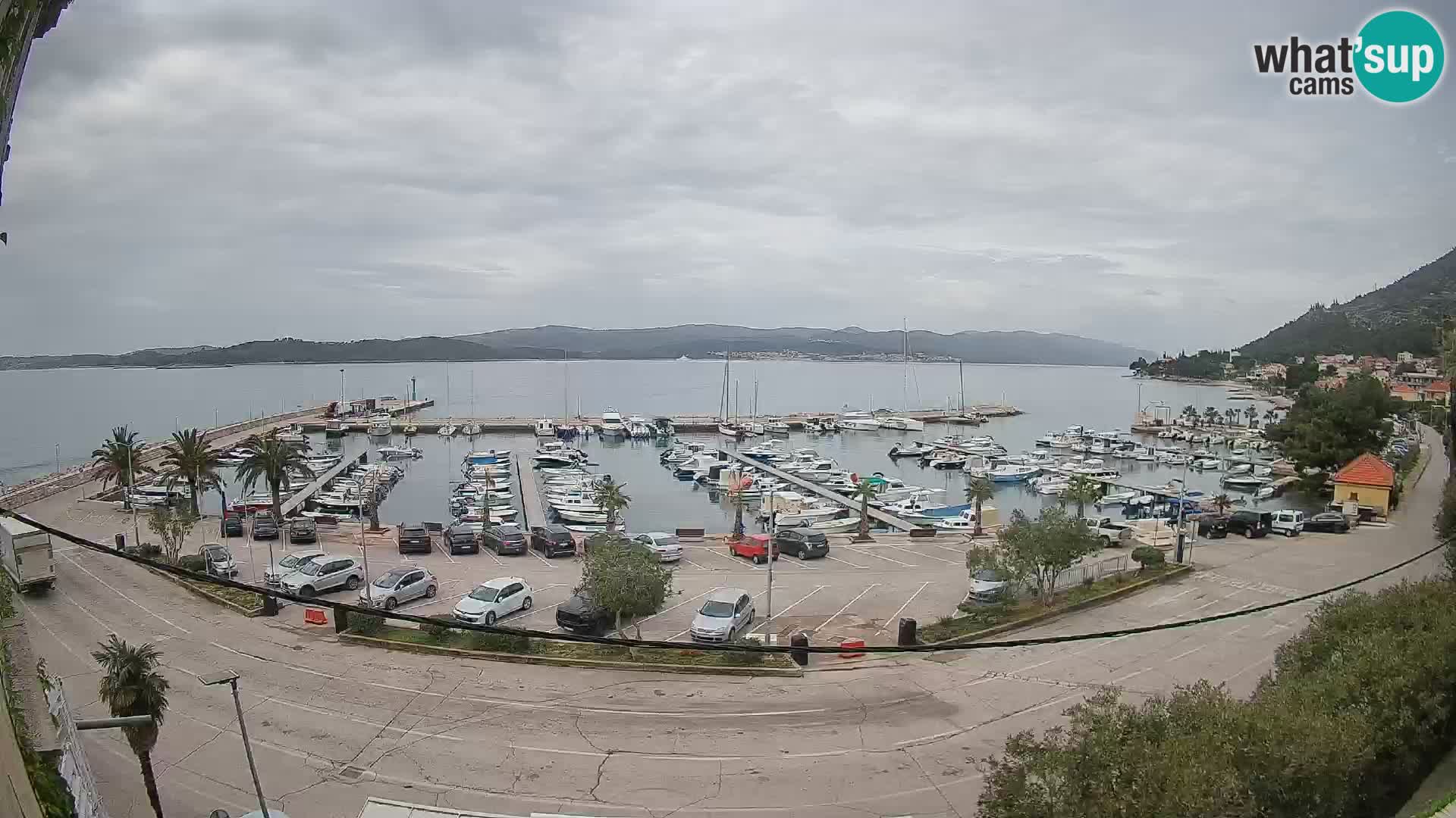 Webcam Orebić Uferpromenade – Fähre nach Korčula Live