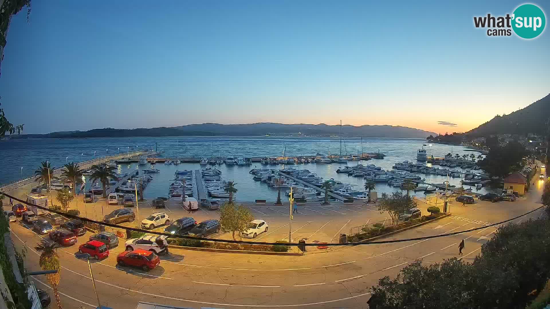 Webcam Orebić Riva – Ferry a Korčula en vivo