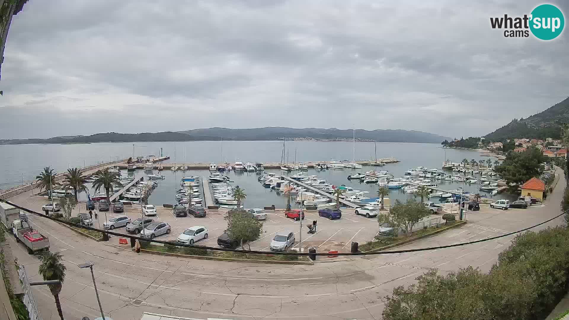 Spletna kamera Orebić Riva – Trajekt za Korčulo v živo