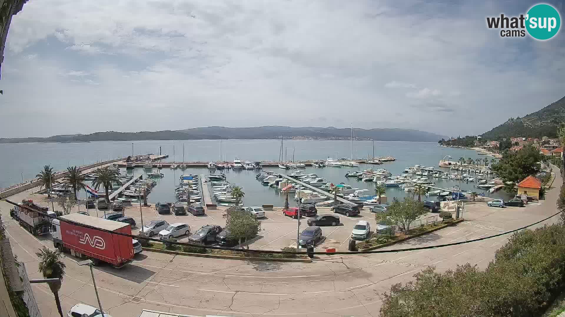 Spletna kamera Orebić Riva – Trajekt za Korčulo v živo