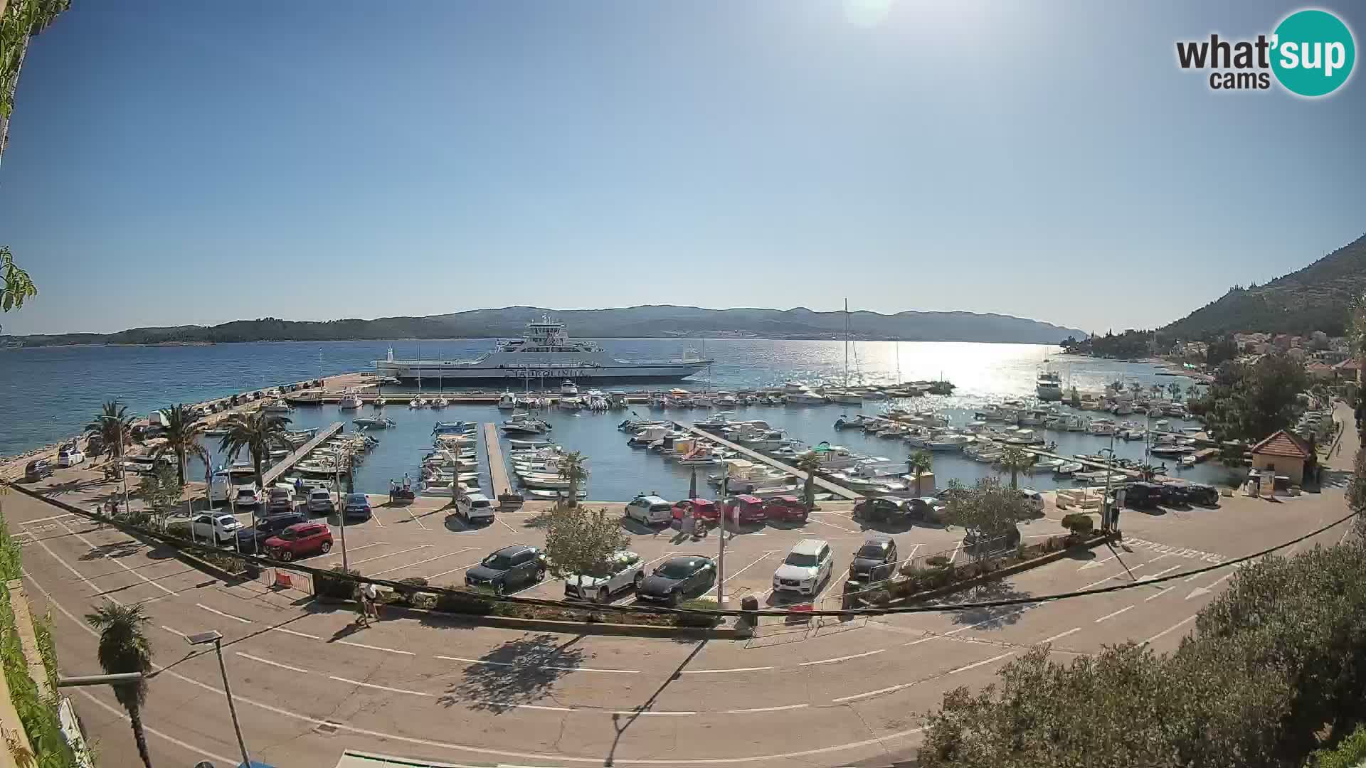 Webcam Orebić Riva – Ferry to Korčula Live