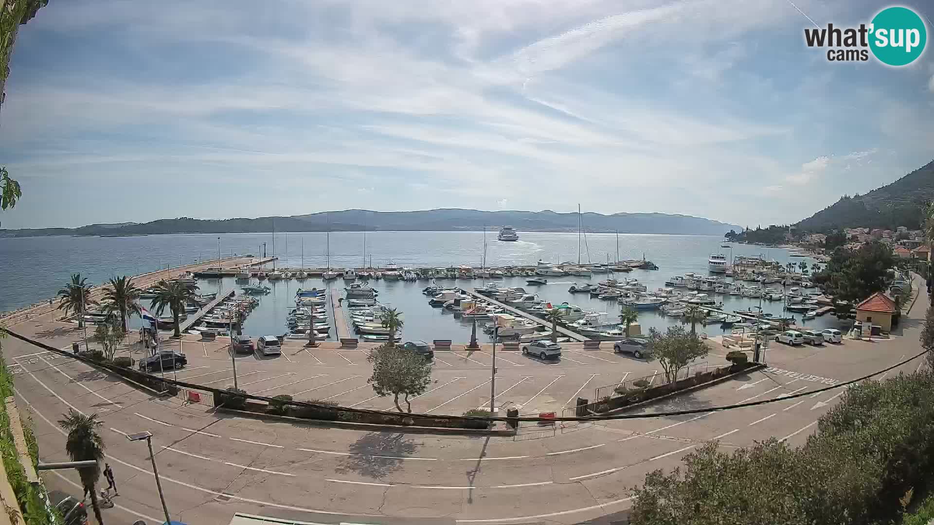 Webcam Orebić Uferpromenade – Fähre nach Korčula Live