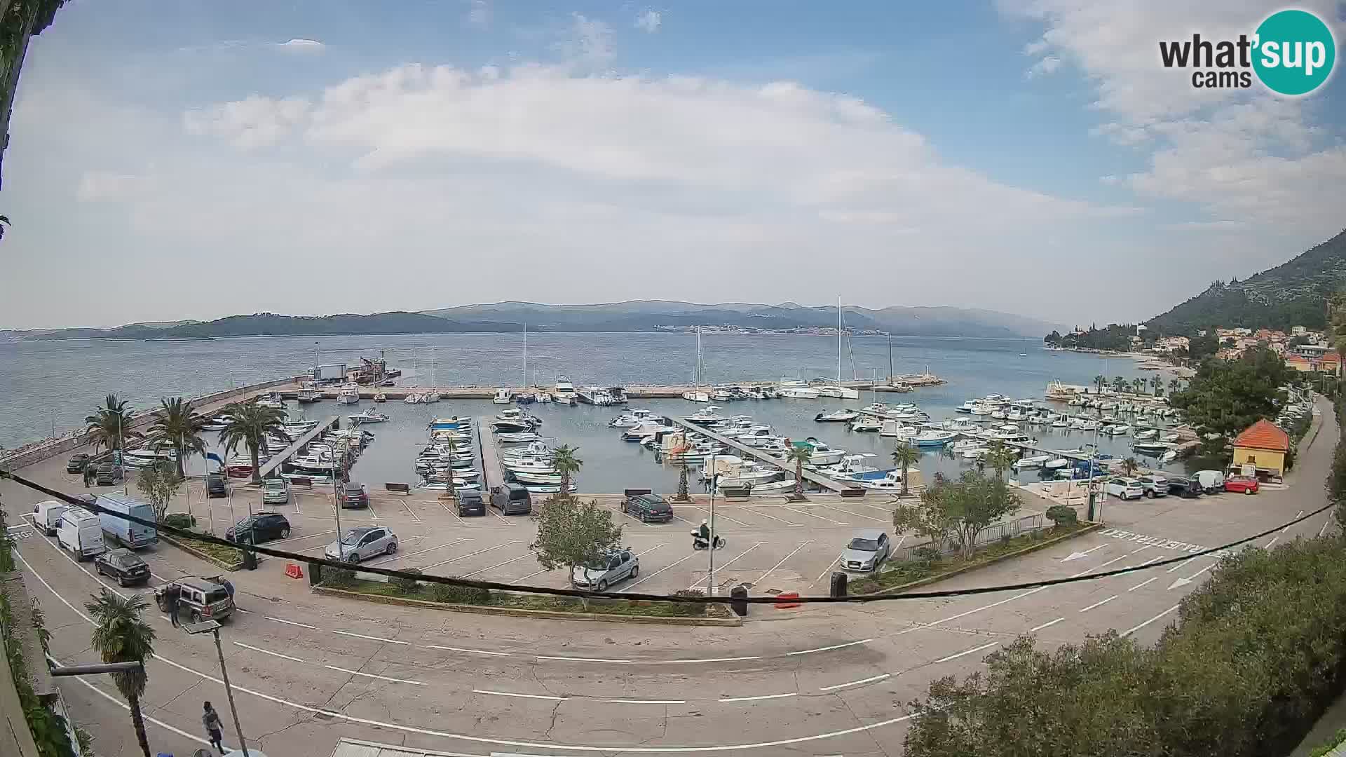Webcam Orebić Uferpromenade – Fähre nach Korčula Live