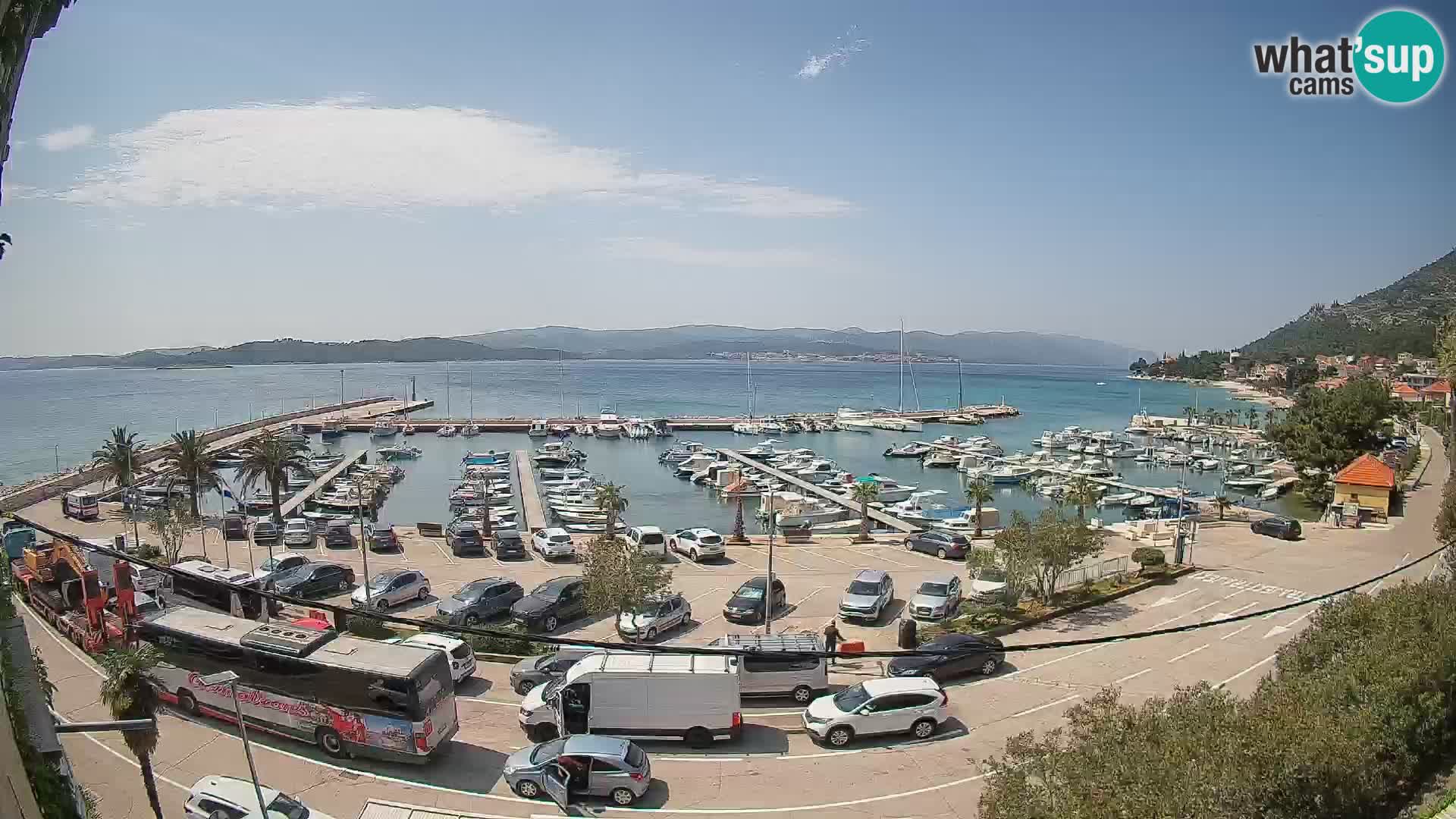 Webcam Orebić Riva – Ferry a Korčula en vivo