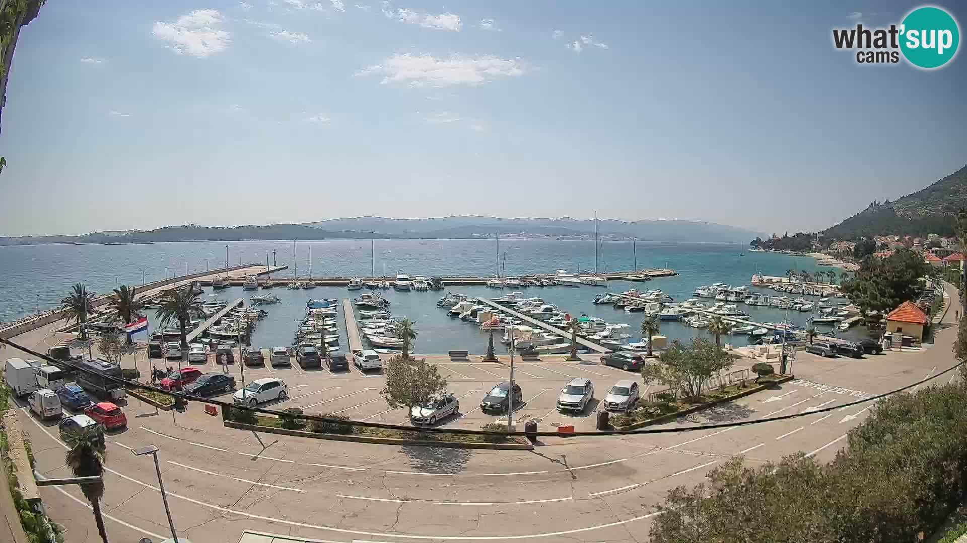 Web kamera Orebić Riva – Trajekt za Korčulu uživo