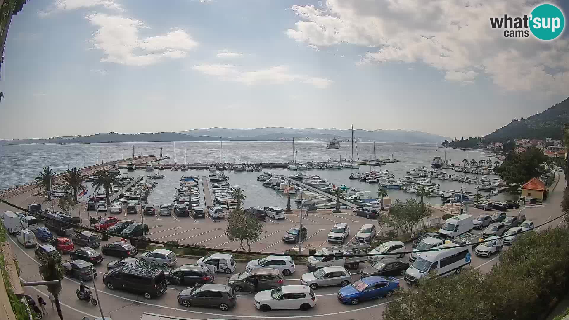 Webcam Orebić Uferpromenade – Fähre nach Korčula Live