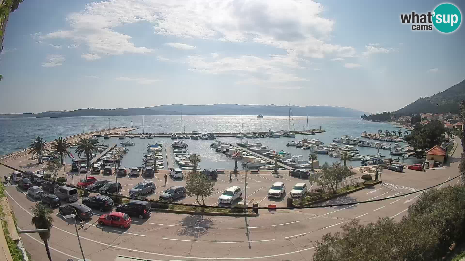 Spletna kamera Orebić Riva – Trajekt za Korčulo v živo