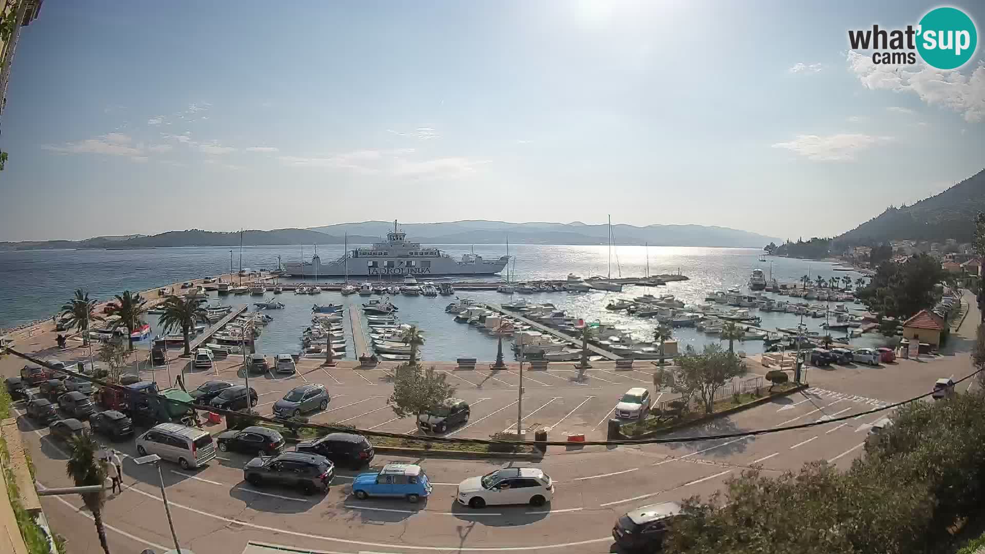 Webcam Orebić Riva – Ferry to Korčula Live