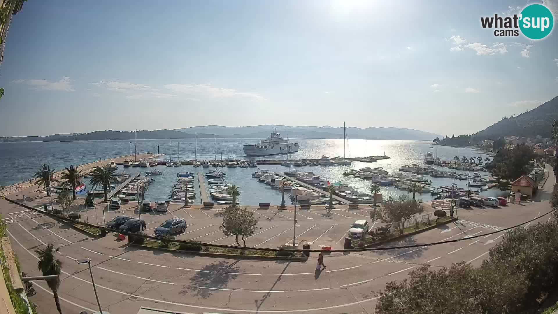 Webcam Orebić Riva – Ferry to Korčula Live