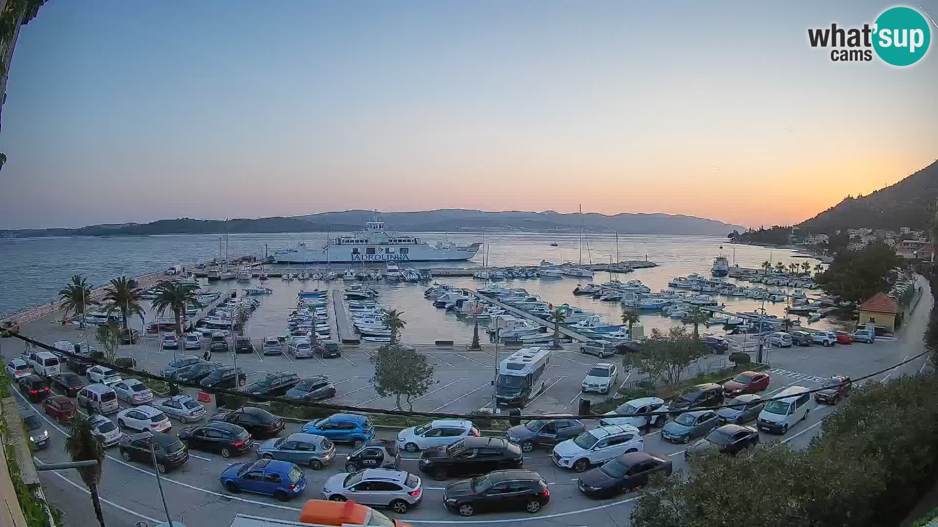 Webcam Orebić Riva – Ferry a Korčula en vivo