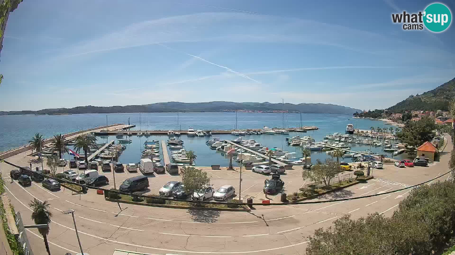 Web kamera Orebić Riva – Trajekt za Korčulu uživo