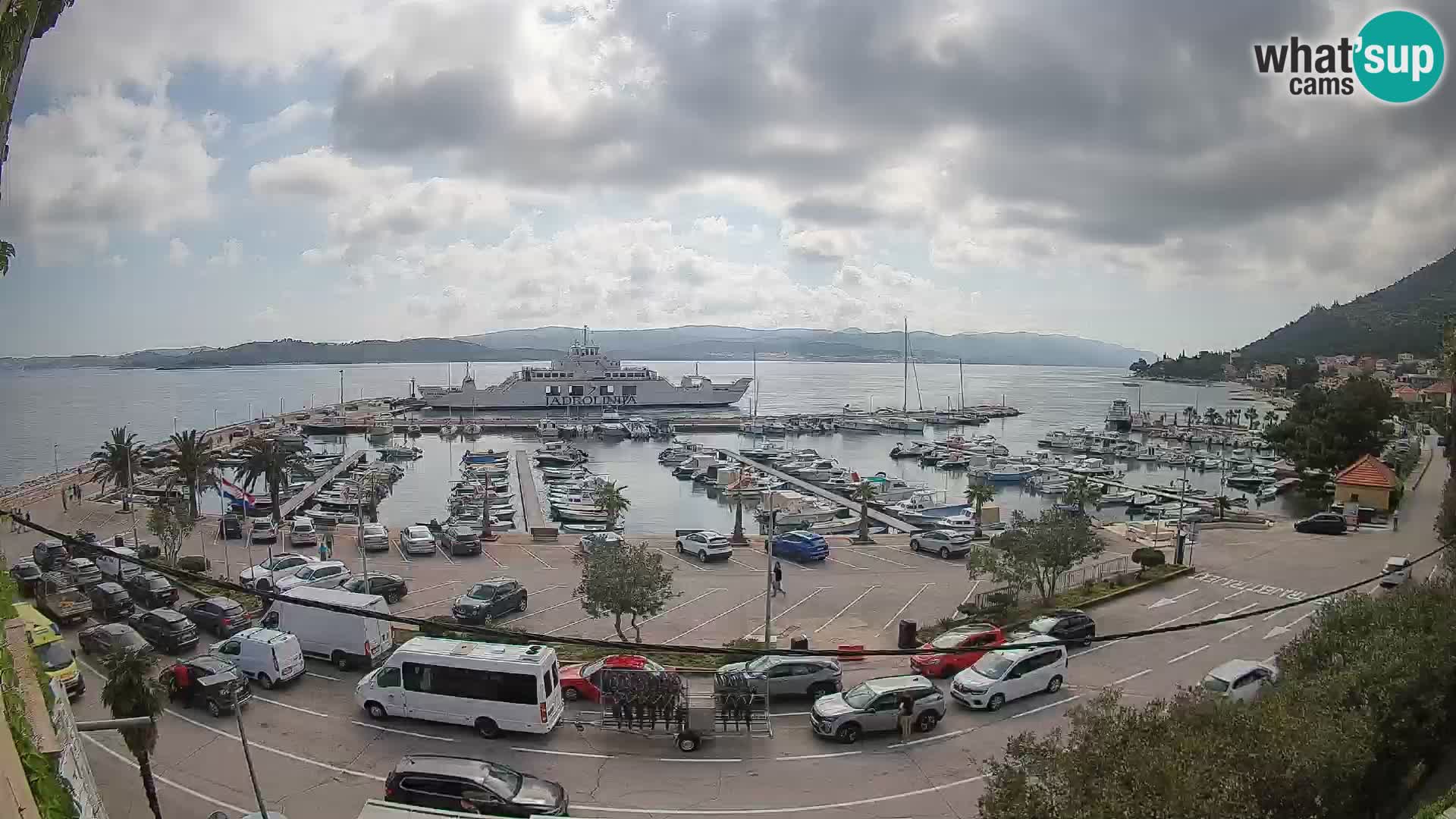 Webcam Orebić Riva – Ferry to Korčula Live