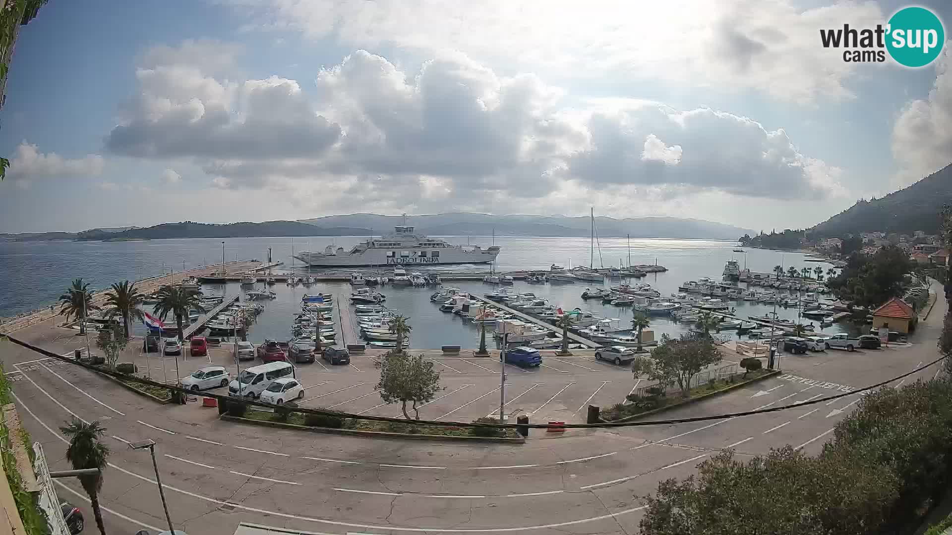 Webcam Orebić Riva – Ferry to Korčula Live