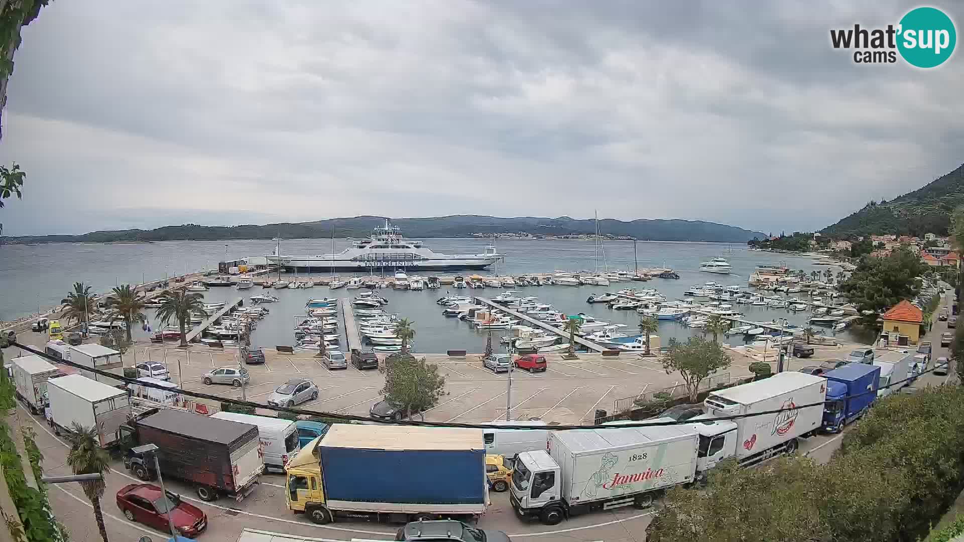 Webcam Orebić Uferpromenade – Fähre nach Korčula Live