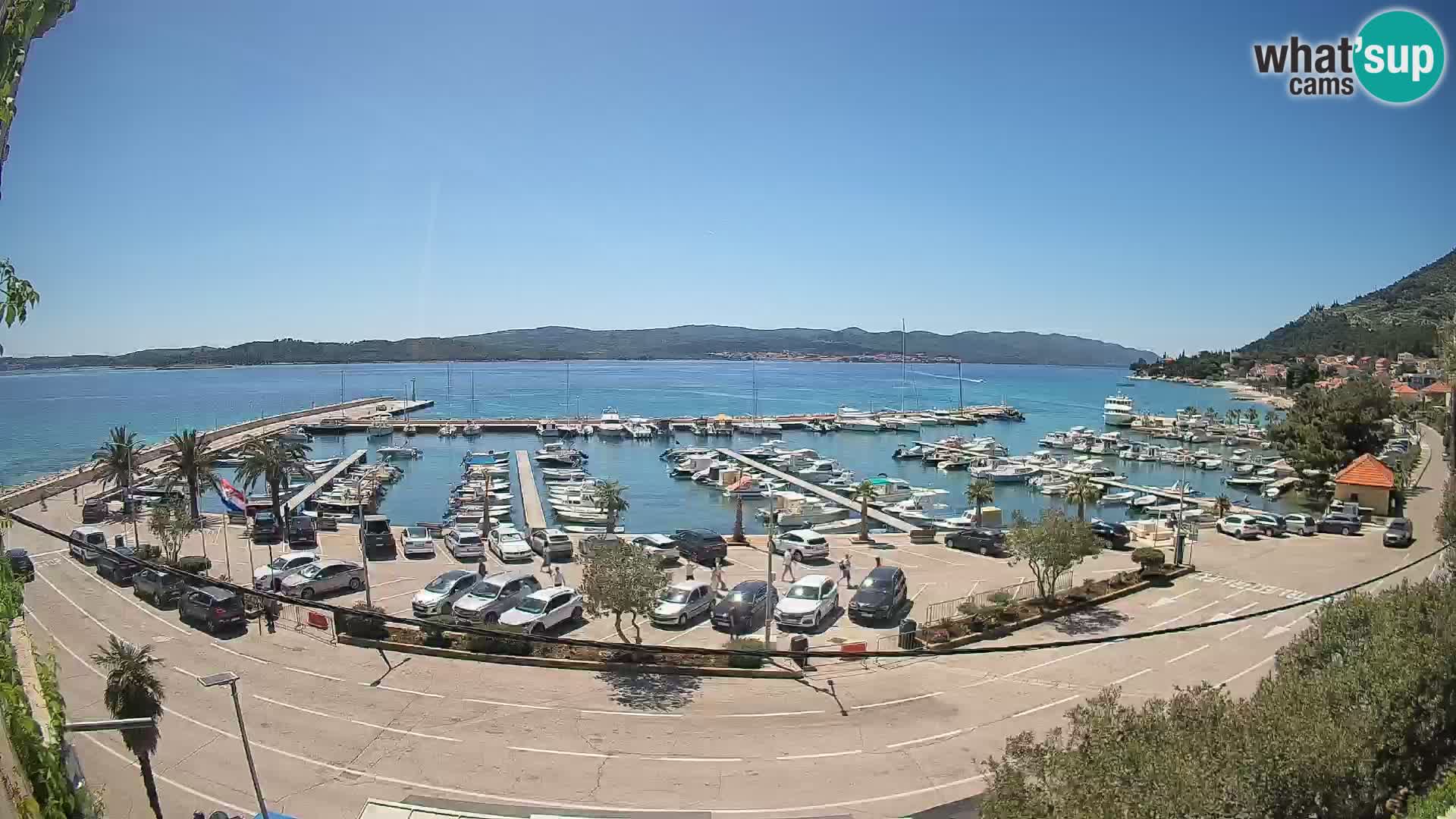 Webcam Orebić Uferpromenade – Fähre nach Korčula Live