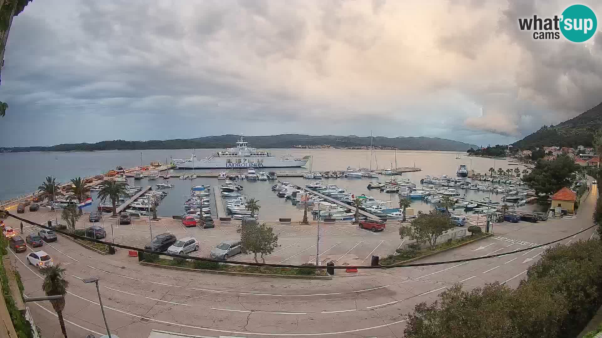 Webcam Orebić Riva – Ferry a Korčula en vivo