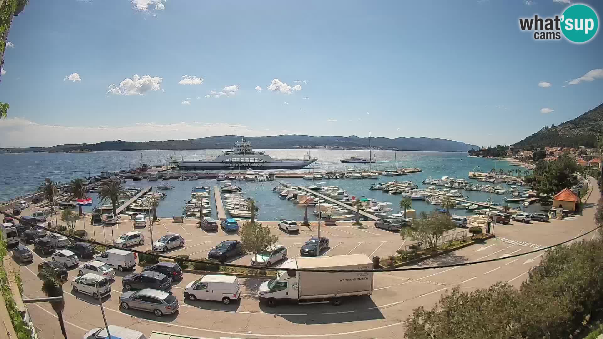 Webcam Orebić Riva – Ferry to Korčula Live