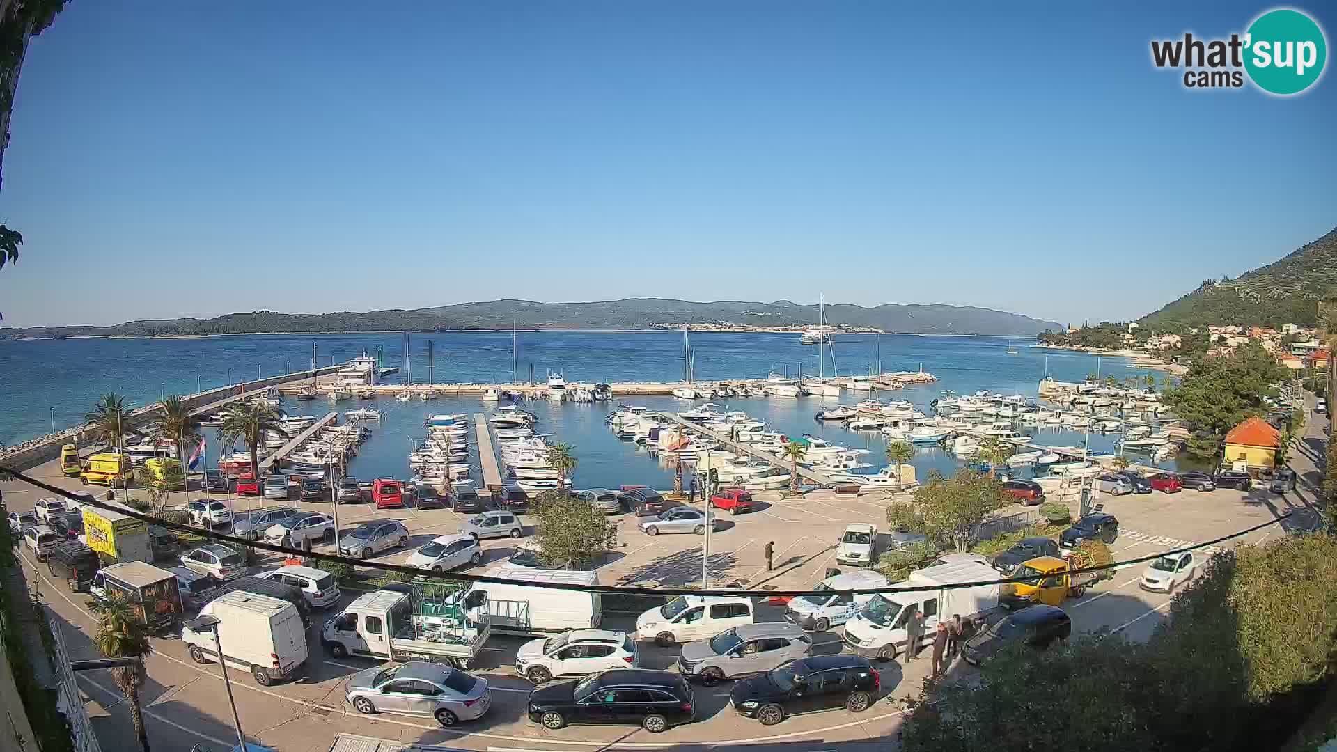 Spletna kamera Orebić Riva – Trajekt za Korčulo v živo