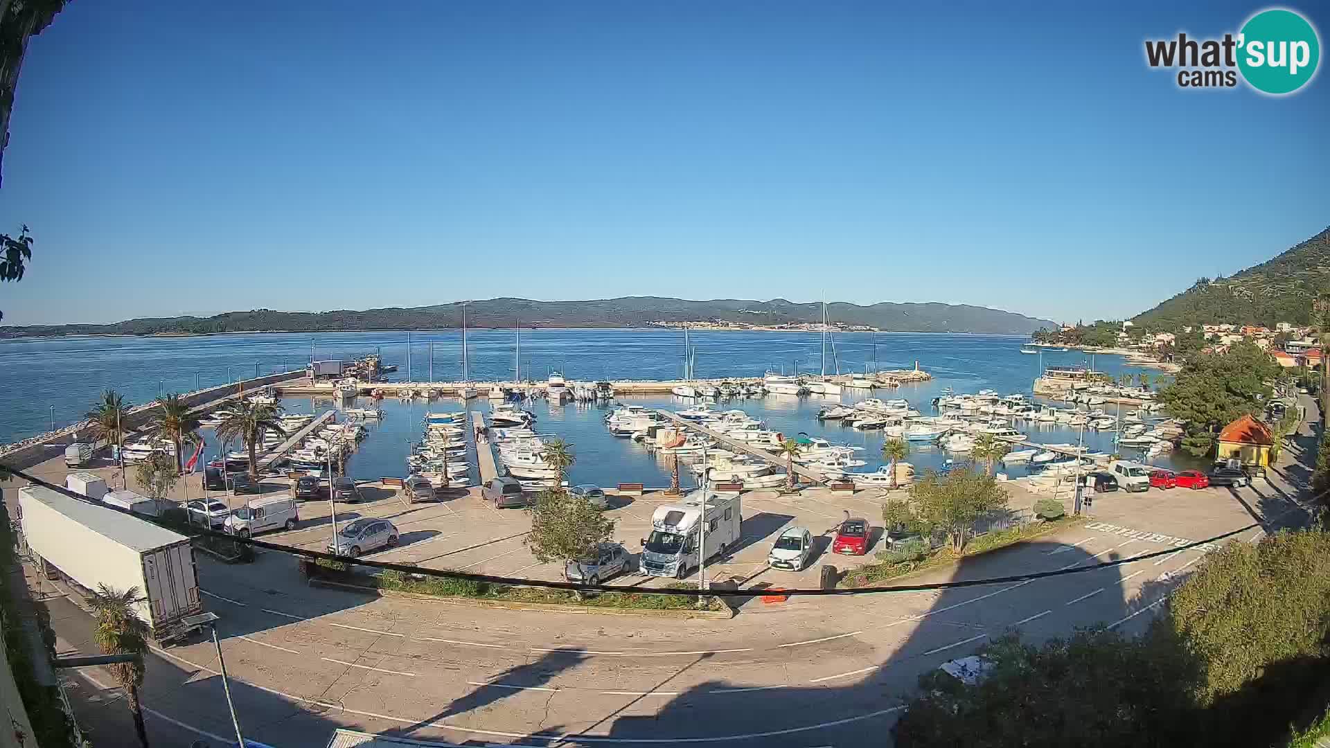 Webcam Orebić Uferpromenade – Fähre nach Korčula Live