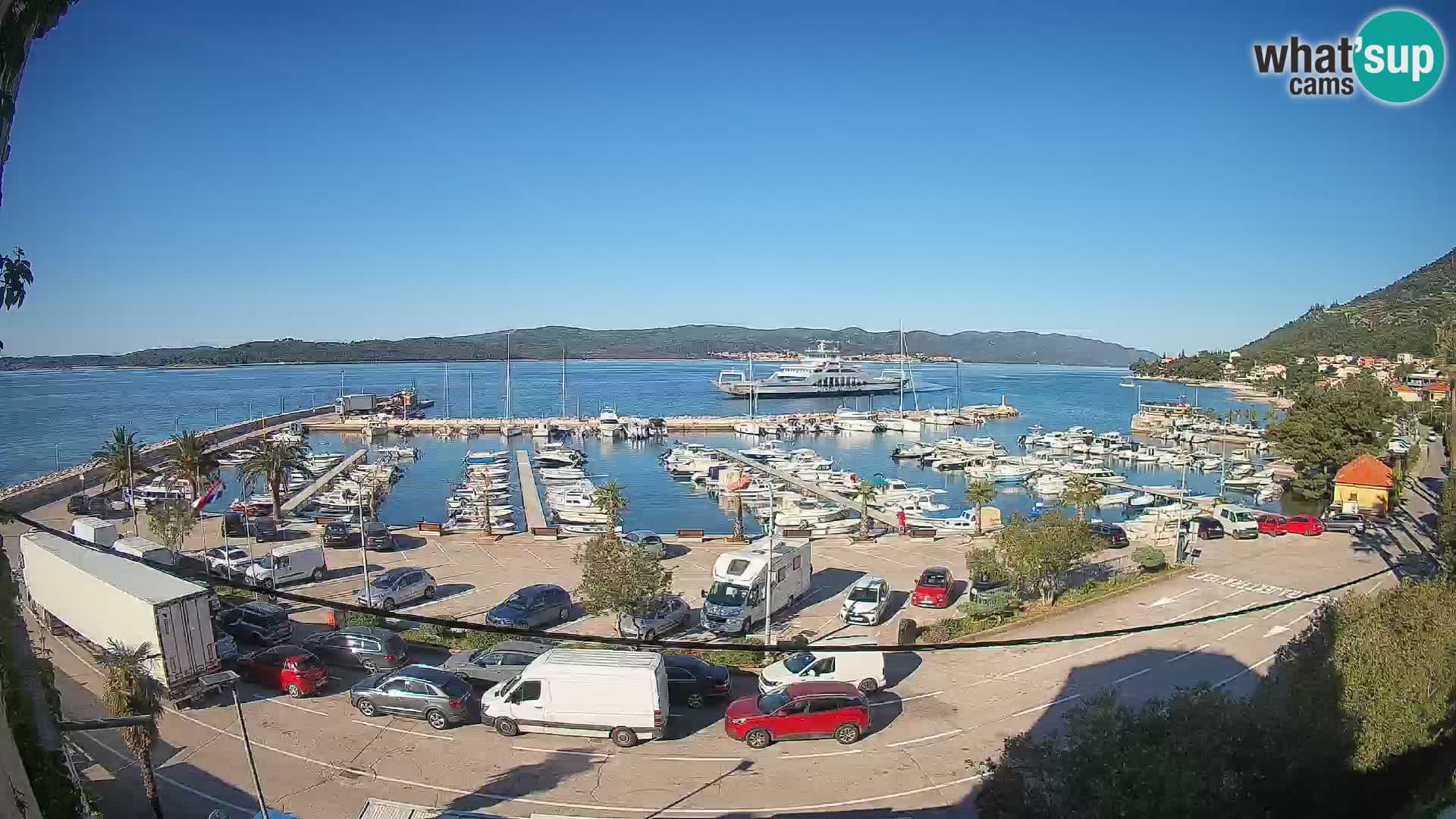 Webcam Orebić Uferpromenade – Fähre nach Korčula Live