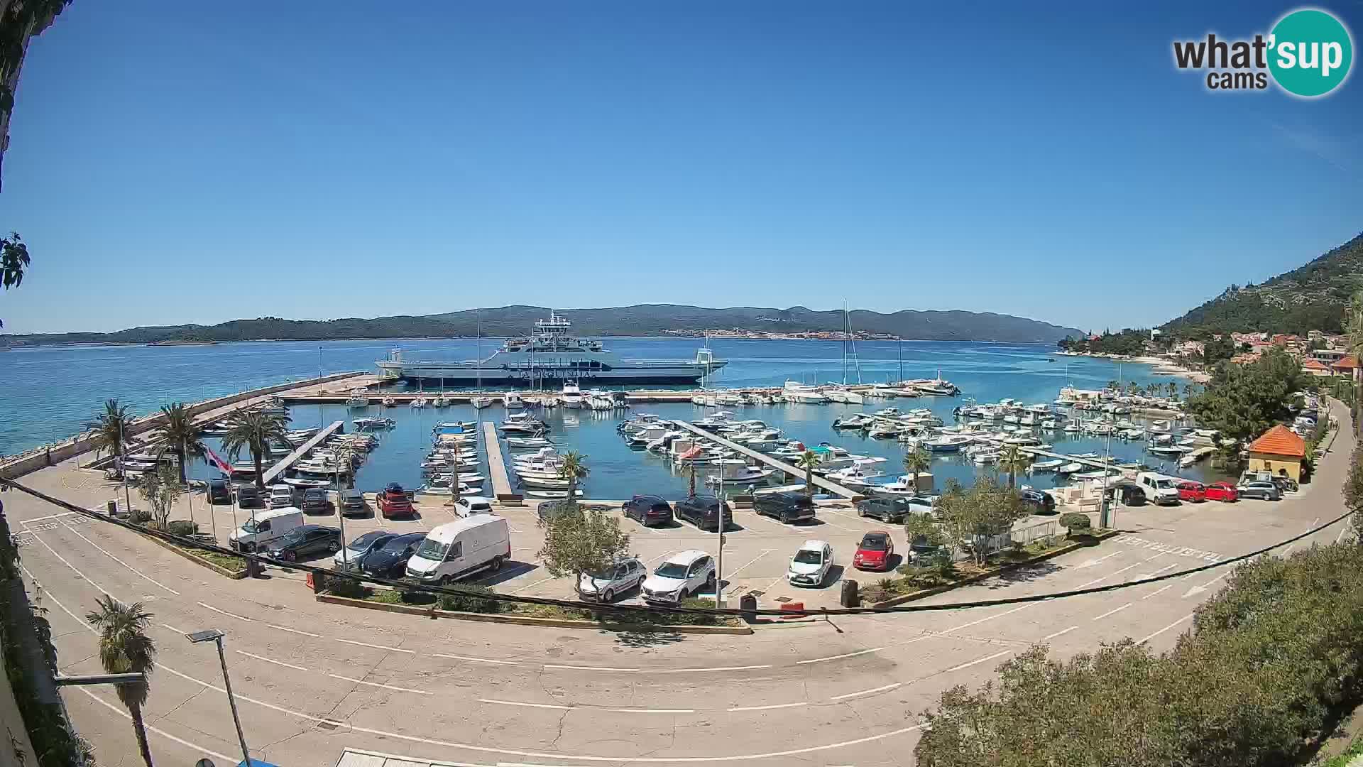 Webcam Orebić Uferpromenade – Fähre nach Korčula Live