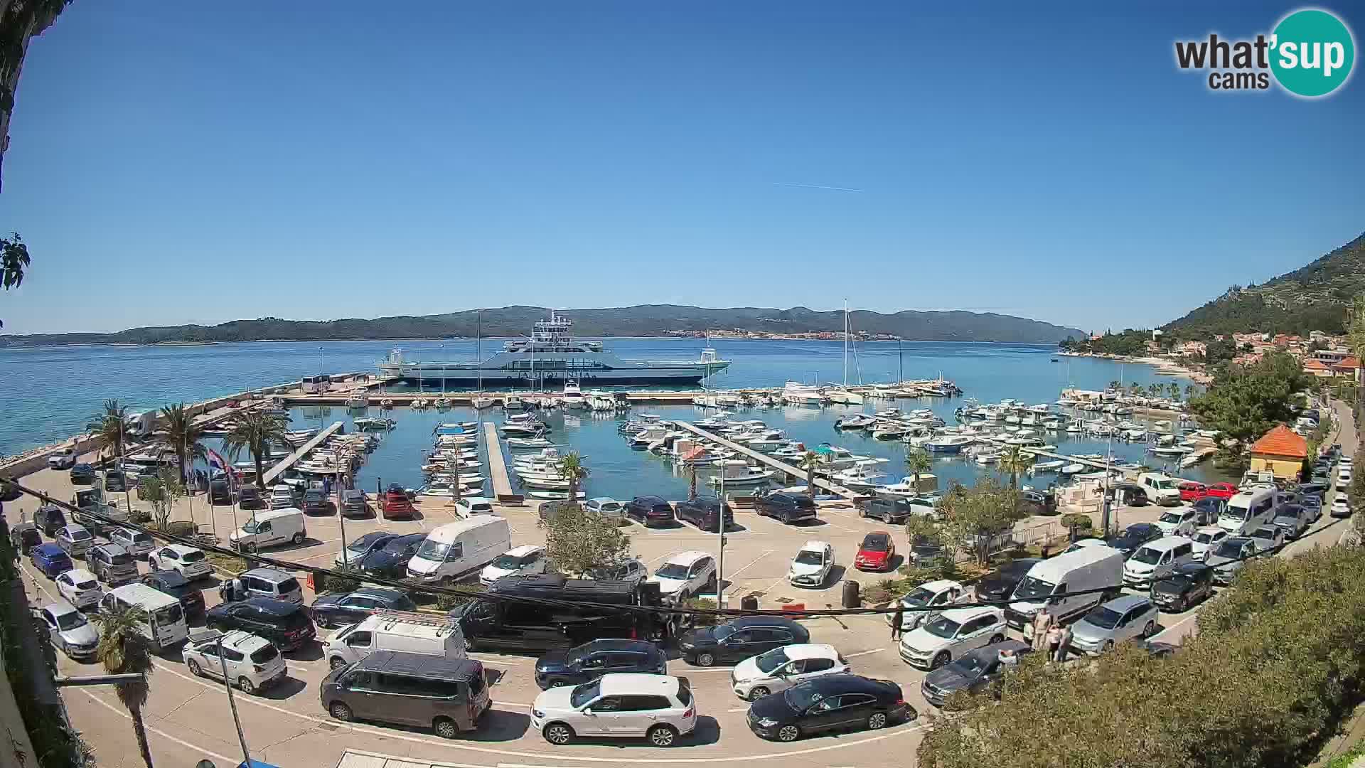 Webcam Orebić Riva – Ferry a Korčula en vivo