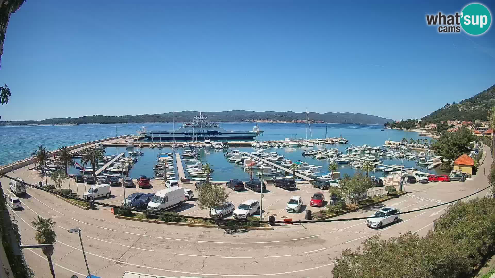 Webcam Orebić Riva – Ferry a Korčula en vivo
