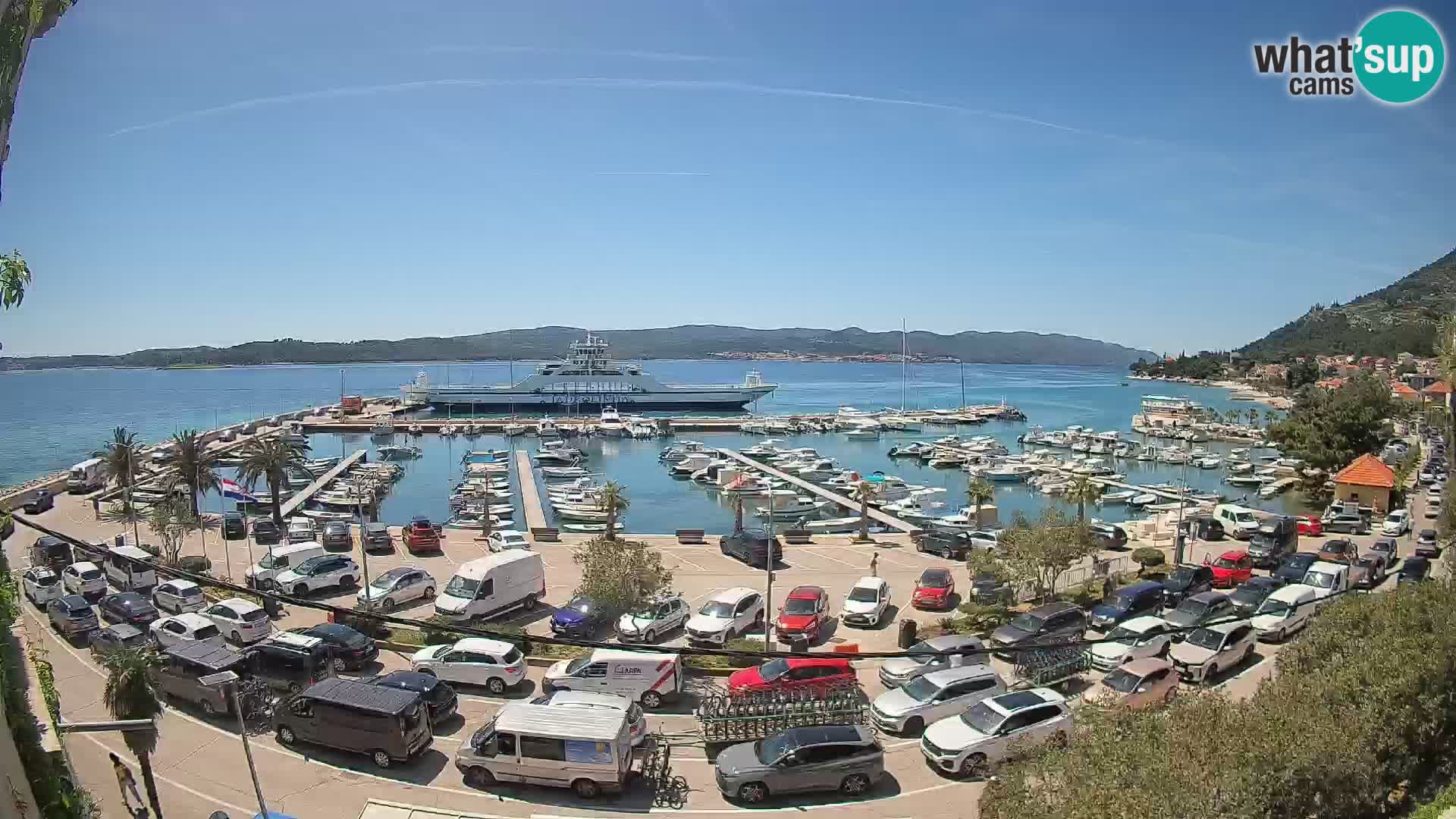 Webcam Orebić Riva – Ferry vers Korčula en direct