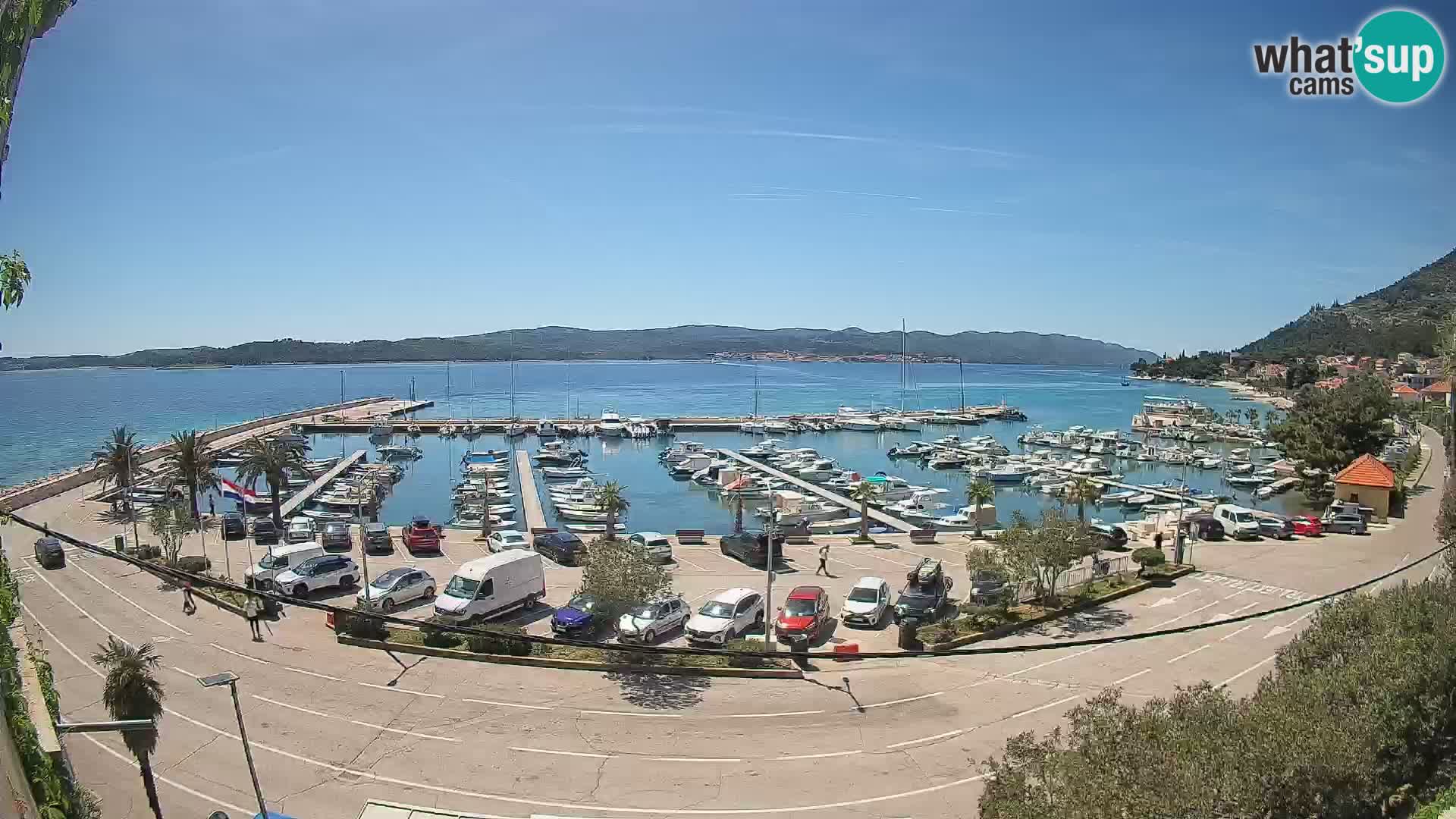 Webcam Orebić Riva – Ferry to Korčula Live
