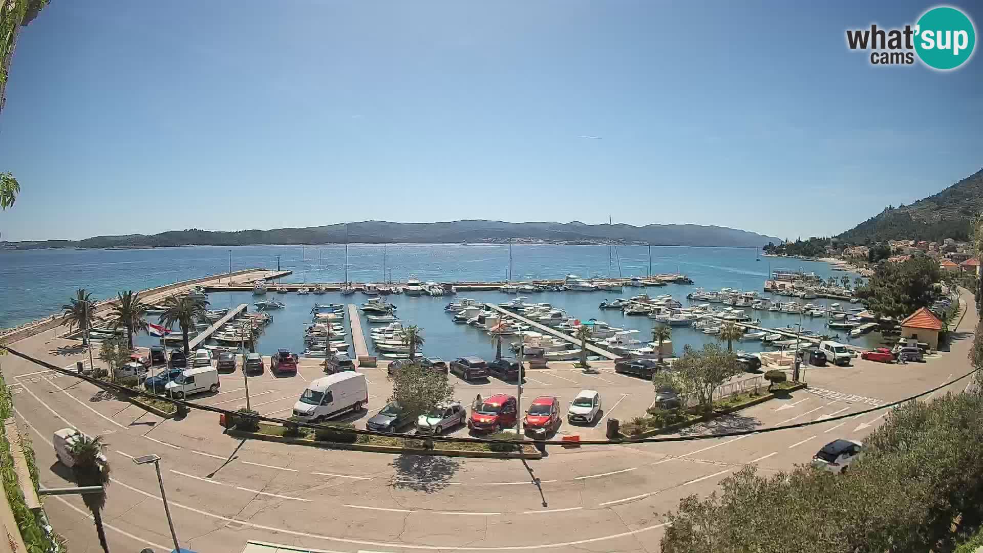 Webcam Orebić Riva – Ferry a Korčula en vivo