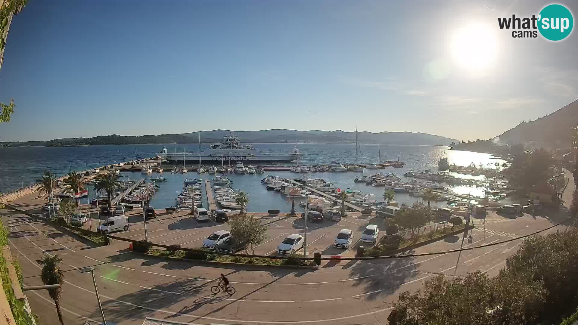 Webcam Orebić Riva – Ferry to Korčula Live