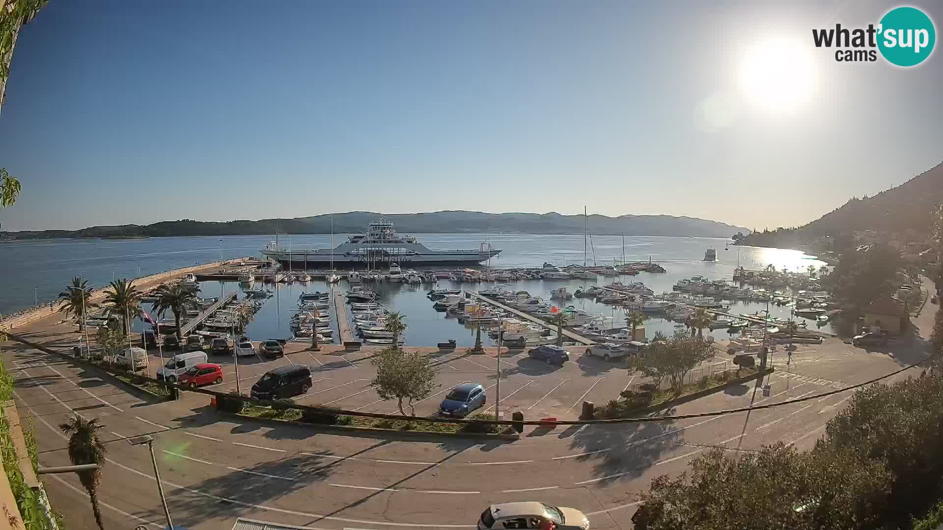 Webcam Orebić Riva – Ferry to Korčula Live