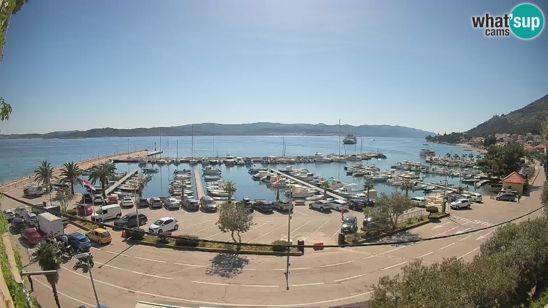Webcam Orebić Riva – Ferry a Korčula en vivo