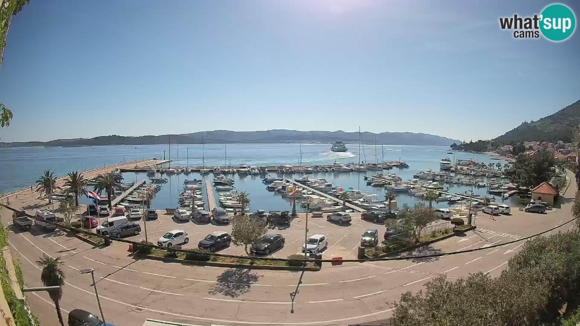 Webcam Orebić Riva – Ferry a Korčula en vivo