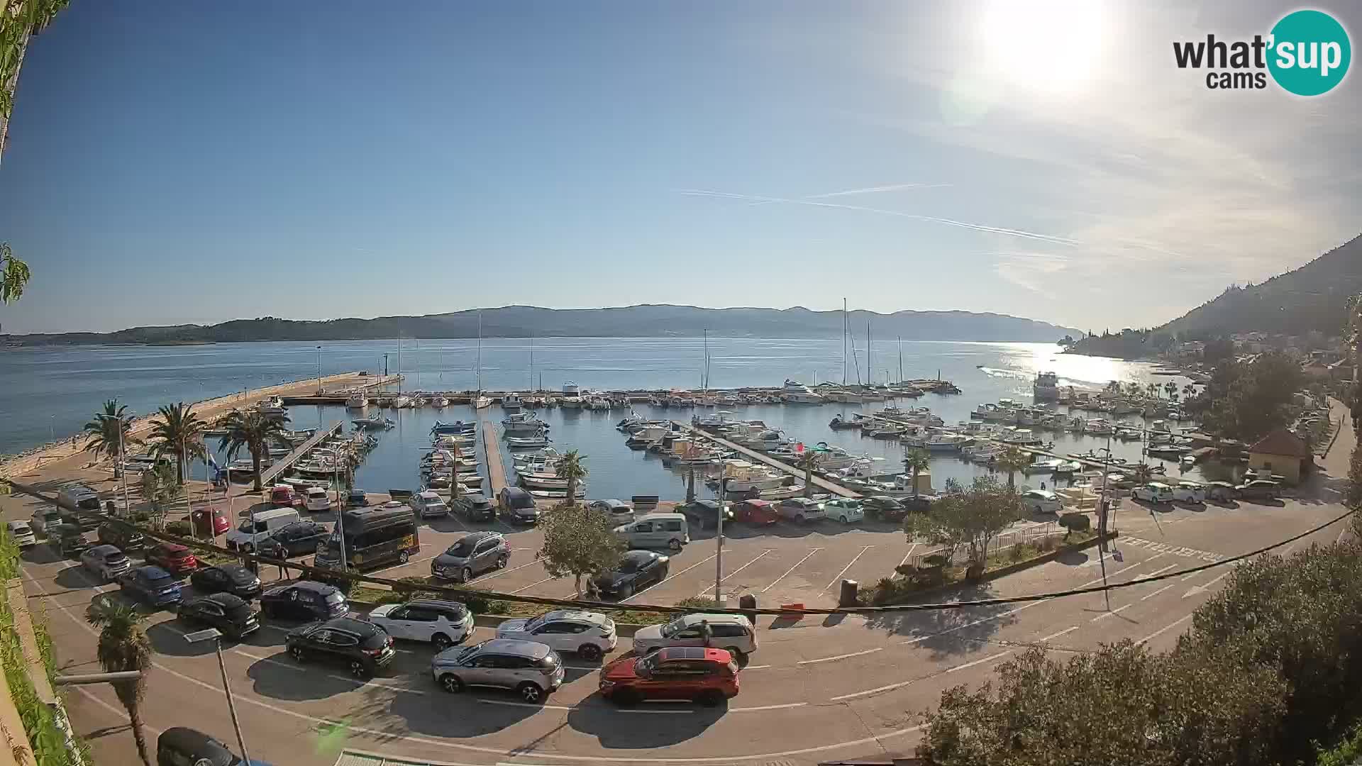 Webcam Orebić Riva – Ferry a Korčula en vivo