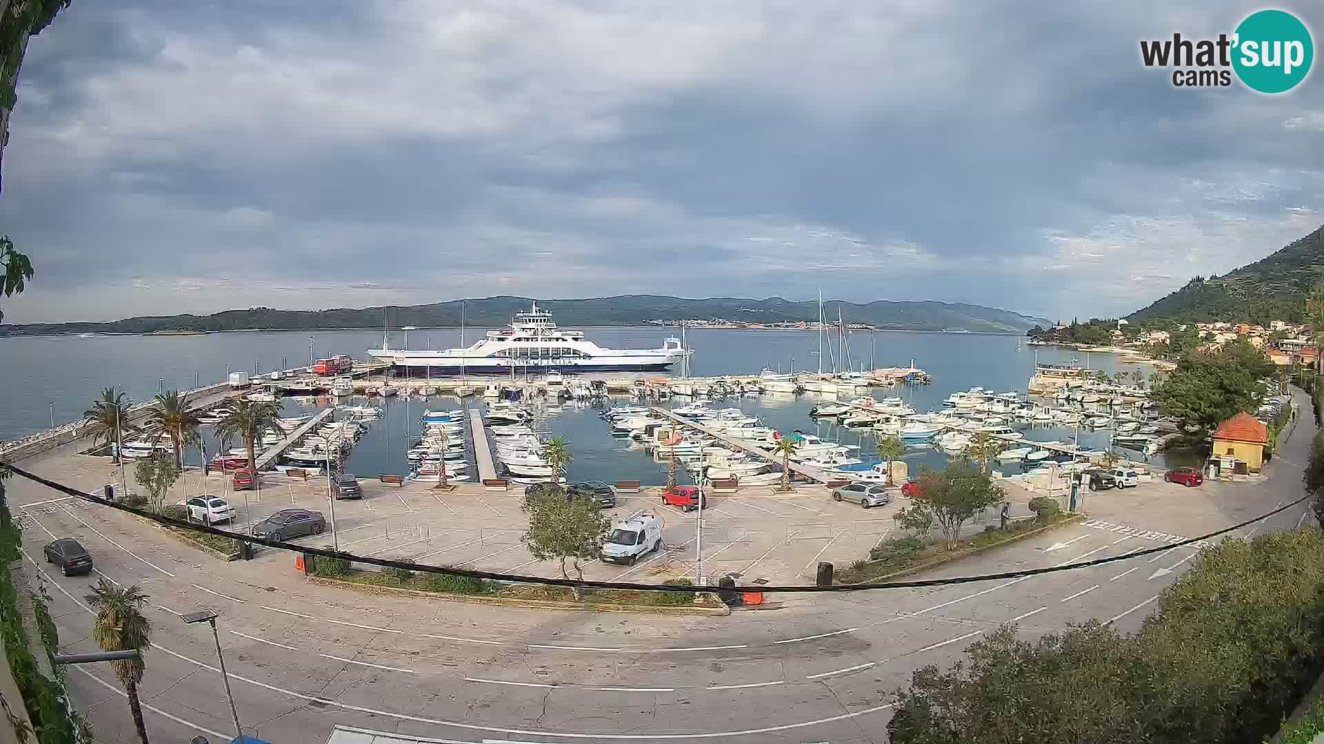 Webcam Orebić Riva – Ferry a Korčula en vivo