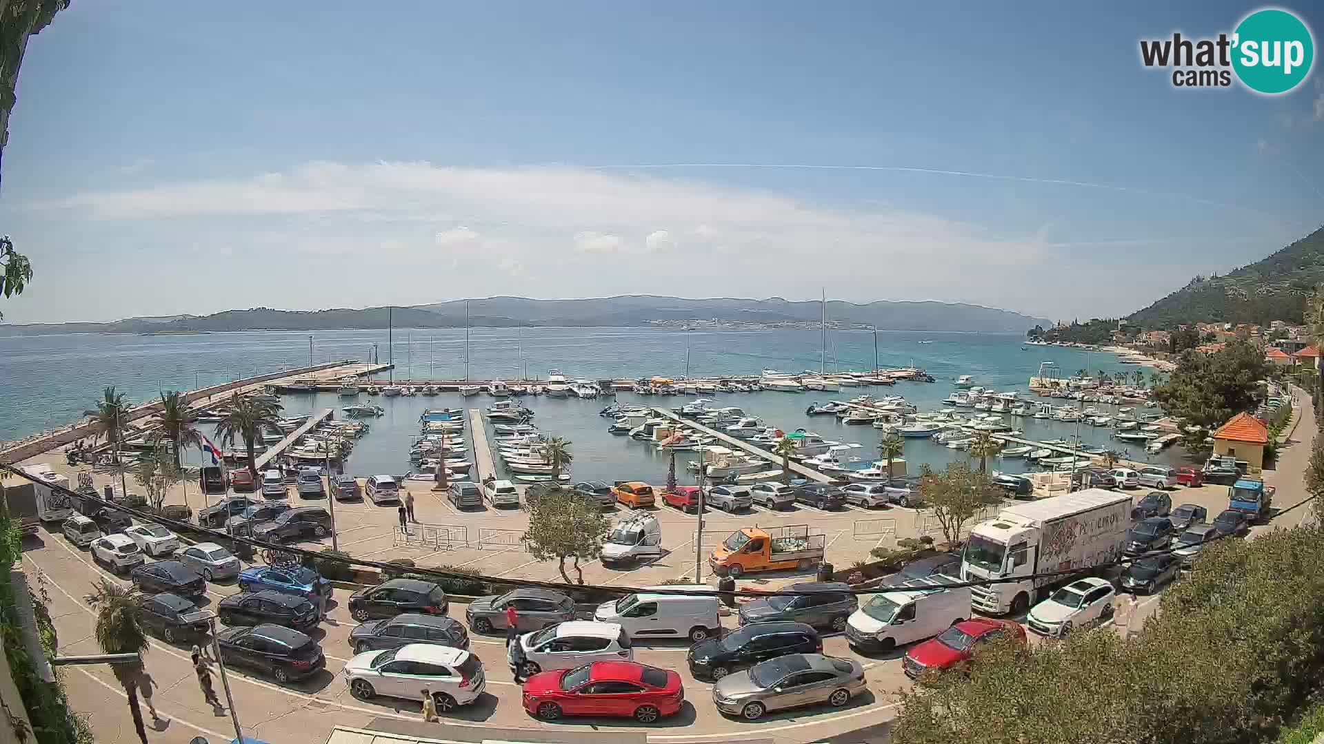 Webcam Orebić Riva – Ferry to Korčula Live